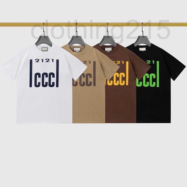 T-shirt da uomo Designer 2022 Moda Nuova semplice lettera stampata girocollo maniche corte Tutti gli abbinamenti per uomini e donne Nero Bianco 7ZRJ