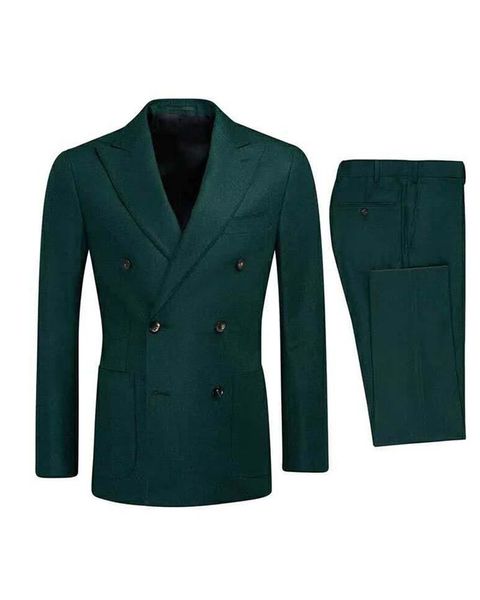 Ternos masculinos Blazers Moda Homem Menina Verde Casa Verde Blazer Business Business 2pcs Slim Fit Sets Wedding Homem Casa Casque de Casa