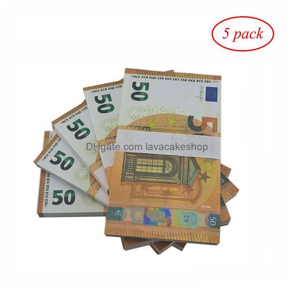 Altre forniture per feste festive Commerci all'ingrosso Prop Money Copy 10 20 50 100 200 500 Note false Billet finto Euro Play Collection Gifts 100 DhzevA635