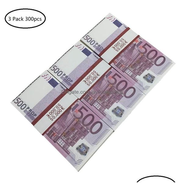 Outros suprimentos festivos para festas Prop Money 500 Euro Bill para venda online Euros Fake Movie Moneys Bills Fl Imprimir Cópia Realista Reino Unido Ban Dhwak8ZKL