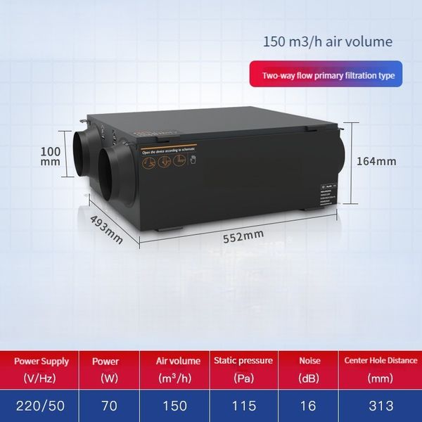 PURIFIGADOR DE AR ​​CONTROLADOR CENTRAL CONTROLADOR DE AR ​​VENTILADOR DO SISTEMA DE AR ​​FRESCO Sistema de temperatura Bobina do sensor de umidade