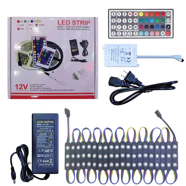 3LED RGB LED Licht Modul 5050 SMD Module Store Front Fenster Zeichen Streifen Lichter Schaufenster DC12V Power Control Farbe box Leuchtende wort