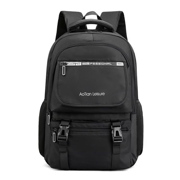 Backpack Youth Sports Student School Bag Fashion Nylon impermeável Homens de trekking ao ar livre viajam laptop preto para masculino