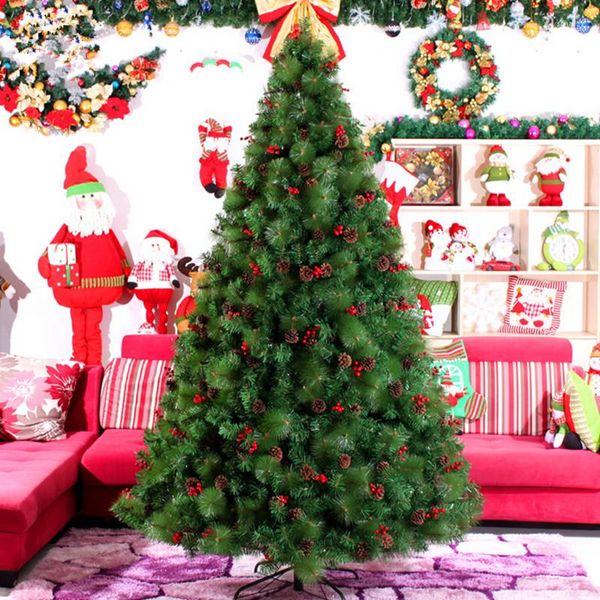 Decorazioni natalizie Anno preferito 3 M / 300 cm Grande albero Prese di fabbrica Echinacea Articoli di aghi di pino misti