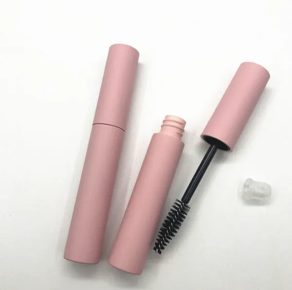Оптовая 10 мл пустые глянцевые трубки для губ розовые пластиковые косметические контейнер.