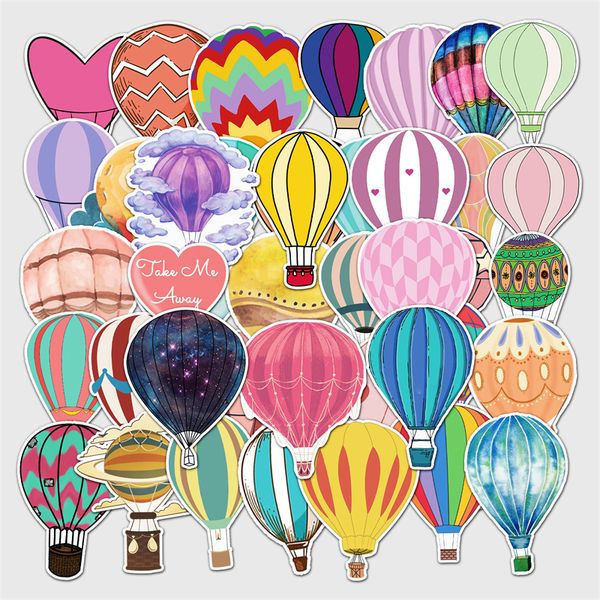 50 PCS Su Şişesi Çıkartmaları Çocuklar için kızlar gençler vinil vsco su geçirmez sevimli estetik çıkartmalar TZ-RQQ-326 Sıcak Hava Balon Ateş Balonu