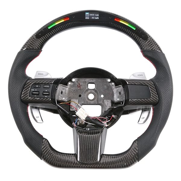 Volante da corsa personalizzato in fibra di carbonio per volante sportivo Mazda RX8 II LED