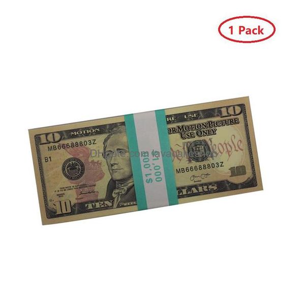 Outros suprimentos de festa festiva Filme Prop Banknote Games 10 Dólares Brinquedo Moeda Dinheiro Falso Presente para Crianças 1 20 50 Euro Dollar Ticket Dhl9FSDKQ