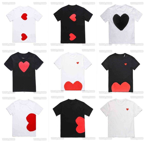 Designer cdgs Damen Herren Play T-Shirt White Eyes Big Red Peach Heart Stickerei Bedrucktes Hemd Commes Fashion Woman Shirts T-Shirts