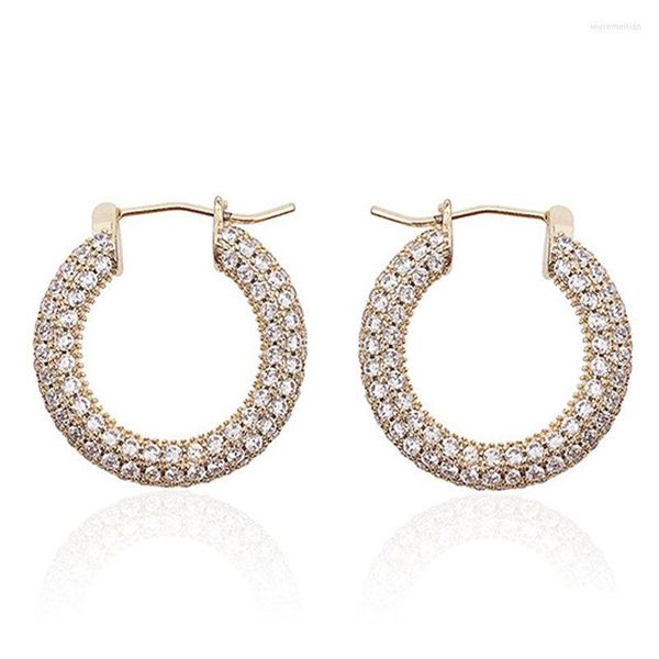 Baumeln Kronleuchter Ohrringe Zarte Zirkon Hoop Luxus Gold Silber Messing Große Kleine Chunky Set Klassische Hochzeit Party Schmuck Drop de Dhda2