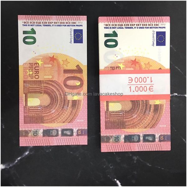 Outros suprimentos de festa festiva prop dinheiro brinquedos reino unido euro dólar libras gbp britânico 10 20 50 notas falsas comemorativas brinquedo para crianças chri dhunmn772