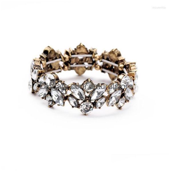 Bracelets de charme MOPAI Delicado manguito de cristal para mulheres Brazinha de cordas el￡sticas brancas bohemia j￳ias de moda de cor de ouro vintage Wholesa dhkg2