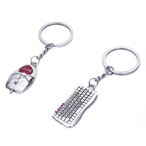 Teclados param de teclado em forma de teclado Keychain Key Ring for Coupals Lovers