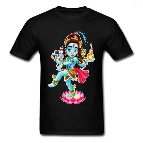 T-shirt da uomo Dance Of Shiva Tshirt T-shirt da uomo Om Tops God Tees Camicia induismo Felpe personalizzate Abbigliamento carino all'ingrosso Cotone