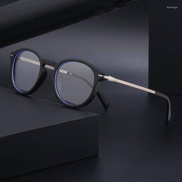 Sonnenbrille 2023 PC Metall Retro Runde Brillen Rahmen Frauen Anti UV Schutz Sonnenbrille Für Männer Trendy Brille Brillen