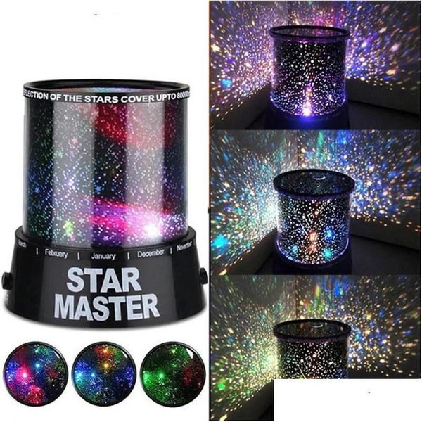 Favore di partito Romantic Sky Star Master Led Night Light Proiettore Lampada Incredibile regalo di Natale 972 B3 Drop Delivery Home Garden Festive Dhcec