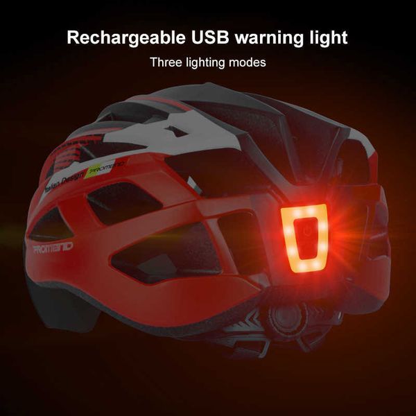 s posteriore USB ricaricabile ciclismo LED fanale posteriore impermeabile MTB Road Bike fanale posteriore bicicletta tubo casco lampada 0202