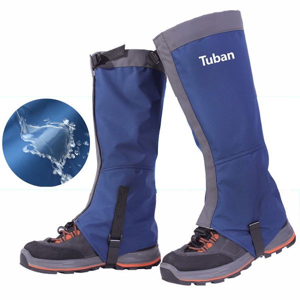 Gaiters 1Pair Bacak Yürüyüşü Su Geçirmez Kar Bot Gaitors 420D Anti-Tear Naylon Kumaş Tayt Kapağı Açık Balıkçılık Kayak Yürüyüşü 230203