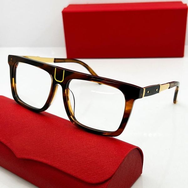 Glasses de sol de alta qualidade Designer Carti Glasses Cheetah Series clássicas de retângulo vívido smart negócios casuais homens mulheres pranchas ópticas de quadro completo 01063 moda