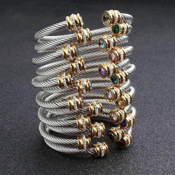 Banglery Jewelry 2023 Fashion Luxury Bracelet Stainless Aço internelaging aaacz Cool Stuff India Jóias SZ-QCH-004