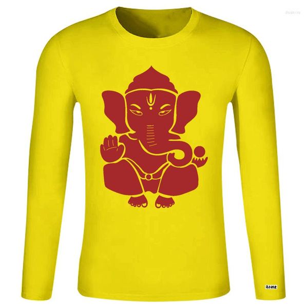 Männer T Shirts GANPATI GANESHA Retro Vintage Elefanten Gott Baumwolle Herren T-shirts T-stück Männer Weiß T-shirt Sommer T-shirt 1197F