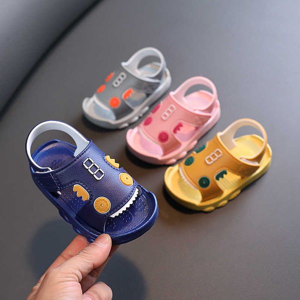 Slipper Summer Beaby Mabs Sandals Симпатичные животные отпечатки акулы дышащие удобные мягкие пляжные мультфильм обувь для малышей первые ходьбы 0203