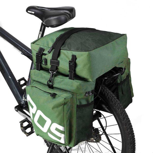 Panniers Sahoo 3 в 1 велосипеде 37L MTB Road Bike Back Bage Carrier Carrier Pannier задний багажник Сумки светоотражающая дополнительная дождь 0201