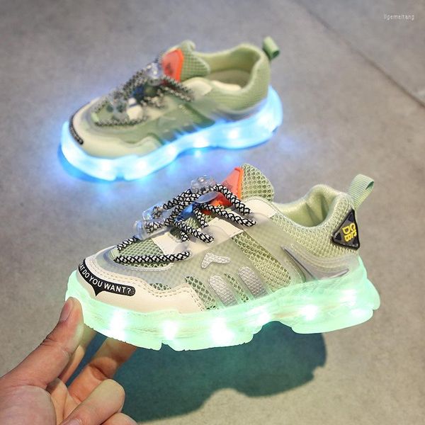 COZULMA Kinder USB-Lade leuchtende Turnschuhe Mädchen Jungen Sport Kinder LED-Leuchten Laufen leuchtende Sportschuhe