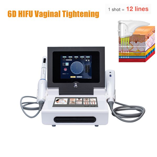 Outros equipamentos de beleza Aperto vaginal 6D Máquina de rejuvenescimento da vagina hifu HIFU 12 linhas Face Corporal Tratamento de pele Dispositivo