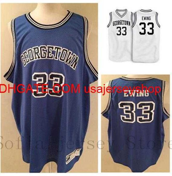 Vintage 33 Patrick Ewing Trikots Georgetown College Basketball Trikot Gr￶￟e S-4xl 5xl Custom alle Namensnummer Trikot