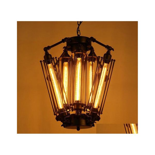 Подвесные лампы Американские ретро -светильники промышленные лампы Loft Vintage Restaurant Bar Alcatraz Island Edison Lampe Hanging Lighting Drop D Dhoro