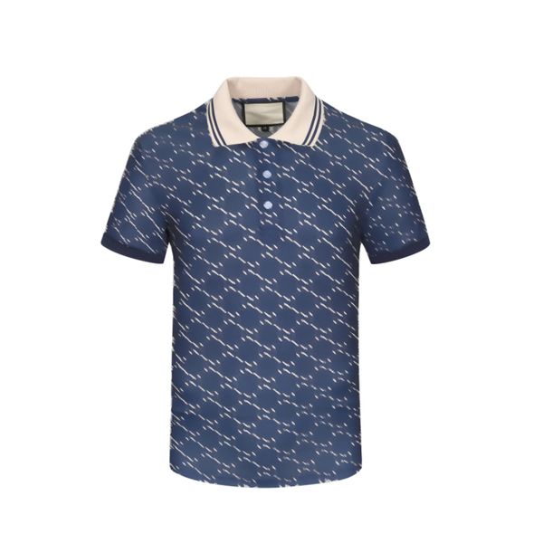 Abbigliamento estivo di marca Polo di design di lusso Uomo Polo casual Moda Snake Bee Stampa T-shirt da ricamo High Street Polo da uomo M-3XL 789