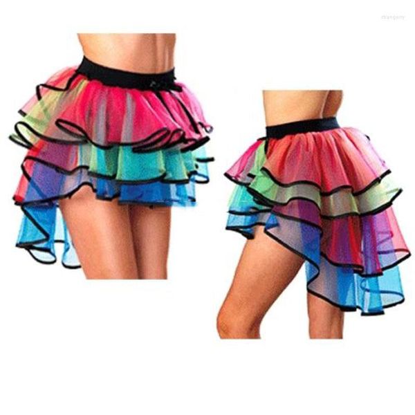 Saias Ly Fashion Women Lady Lady Colorful Mini Skurt Stage Stage