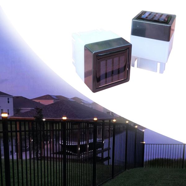 Luci solari da giardino Lampade solari per esterni Luci per palo a palo Luci per recinzione alimentate a LED Illuminazione solare per giardino Lampada da piscina IP44 Oemled