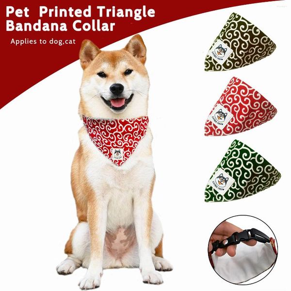 Vestuário para cães clássico de cachecol pequeno bandana Bandana ajustável gato gato gato colarinho de cachorro Bib Impresso Acessórios para cães