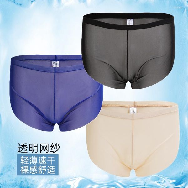 Mutande Home Wear Intimo da uomo in rete trasparente Pantaloncini boxer Arro Sexy Pantaloni sportivi sottili Mutandine Gay