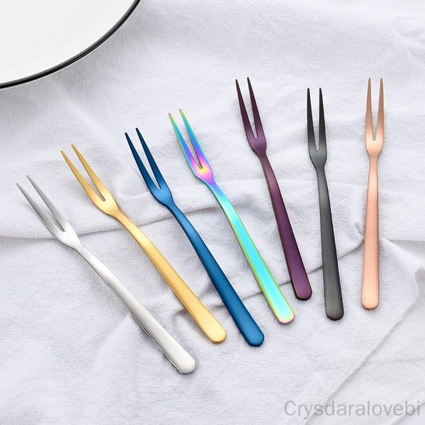 Conjunto de utensílios de jantar 10pcs Fruit Fork Conjunto Mini