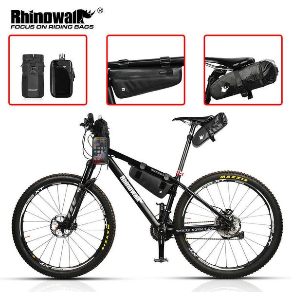 Packtaschen Rhinowalk Bike Set MTB Radfahren Fahrrad s Oberrohr Vorderrahmen Wasserflasche Lenker Reise Schwanz Satteltasche 0201