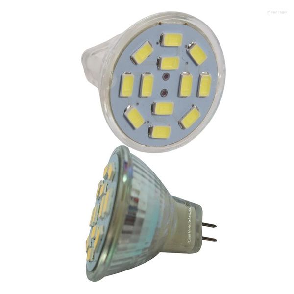 2x 6W GU4 (MR11) LED spot ışığı MR11 12 SMD 5730 570 LM DC 12V Beyaz Sıcak