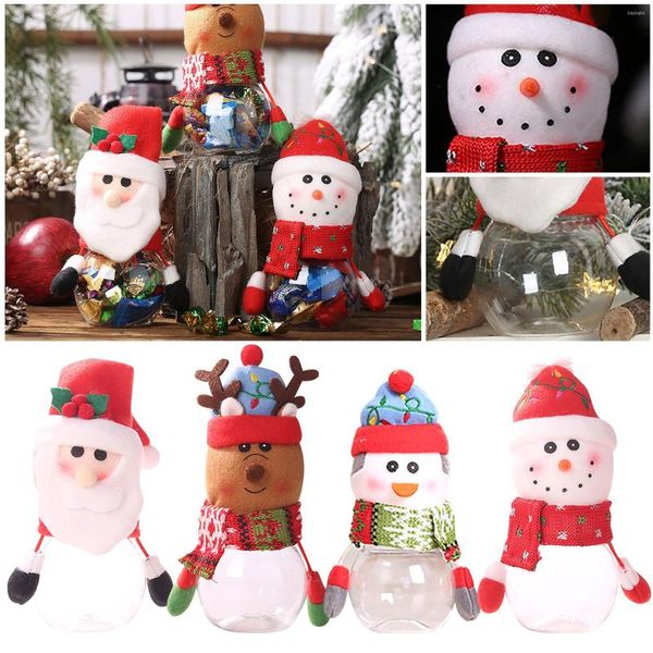 Decorazioni natalizie Snowman Cookie Jar Bara Regalo Giocco Cioccolatini Contenitore Candy Contenitore Babbo Natale Ornamenti di Natale per casa Noel