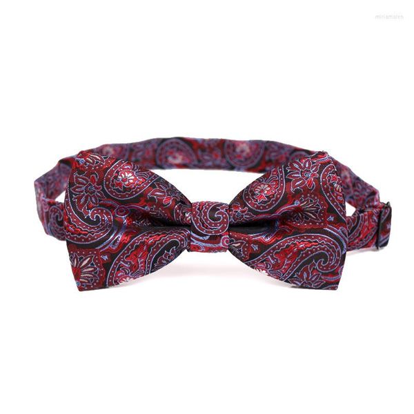 Laço laço de vinho vermelho paisley jacquard tecer