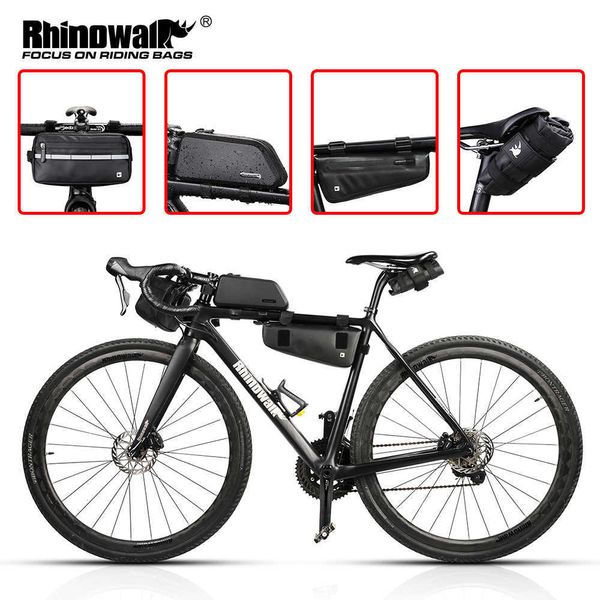 Paniers Rhinowalk Bicycle Conjunto de bicicleta de ciclismo portátil MTB MTB Frame Tubo Tubo de viagem Tail Tail Tool Bag Acessórios 0201