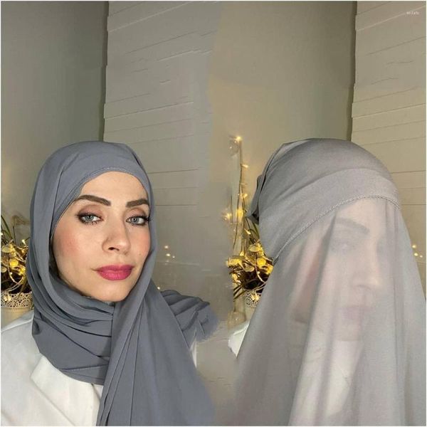 Lenços do capoto de mulheres muçulmanas com chiffon shawl cabeça de cabeça subscarf tampa islã Islã tanque hijab hijab hijab headwrap180 70cm