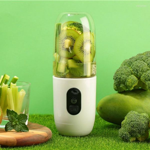 Juicers USB Tragbare Elektrofrucht Juicer Hausreise Mini Juice Tasse Babyfleischflasche mit Ladekabel 460 ml