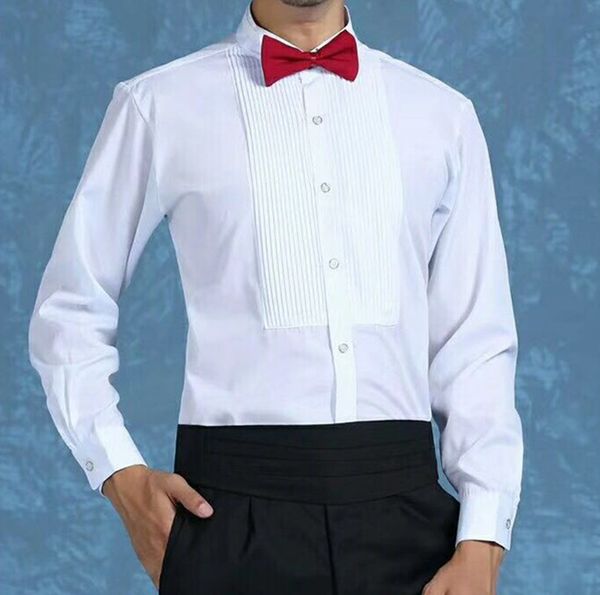 Качественные хлопковые рубашки для жениха, мужская рубашка с длинным рукавом, белая рубашка, аксессуары 01196f