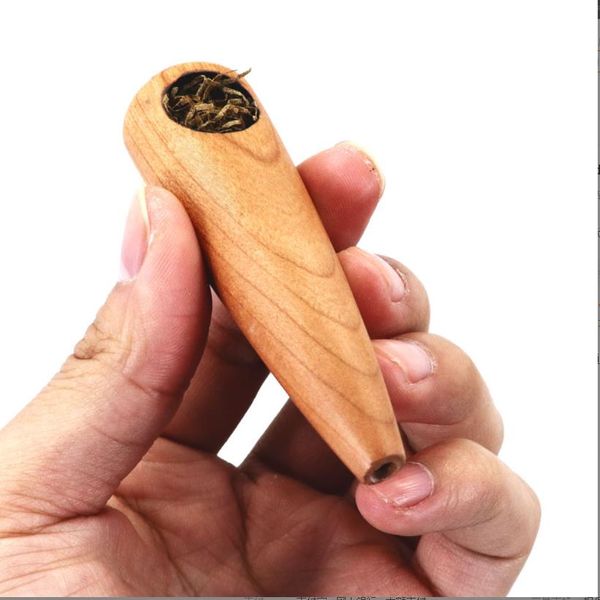 Pipa di fumo Pipa di legno conica, piccola pipa di legno portatile