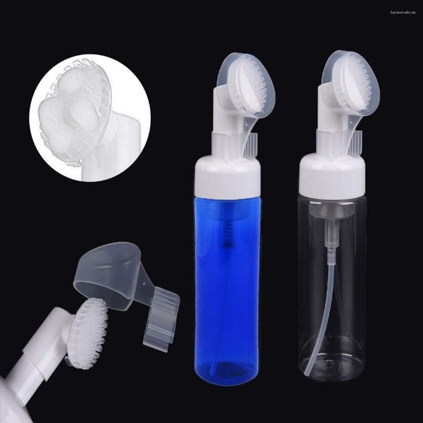 Bottiglie di stoccaggio 20pcs 200ml Bottiglia di schiuma di sapone Mousse Schiuma Detergente per il viso Dispenser per pompa con massaggio in silicone Testina pulita