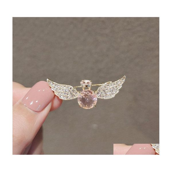 Клипы для волос Barrettes модные украшения ювелирные изделия Rhinstone Angel Wing Barrette Harepin Clip Bobby Pin Accessories Drop Deliver Hfyt