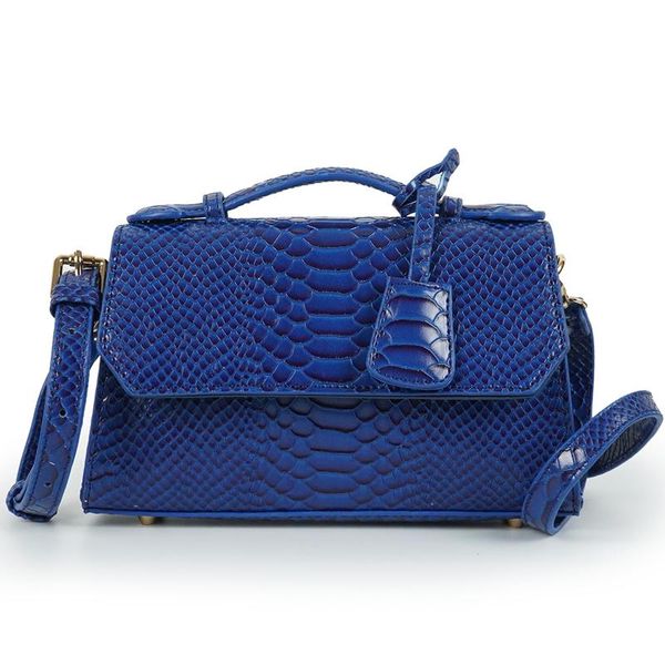 Bolsas de noite moda Avestruz azul python embreagem feminina Bolsa Padrão de couro Mulher Mulher Garota para festas