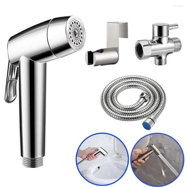 Badezubehör-Set Badezimmer Organizer Multifunktion Handheld Windel Bidet Sprayer Stoff Dusche Shattaf Toilettenprodukte